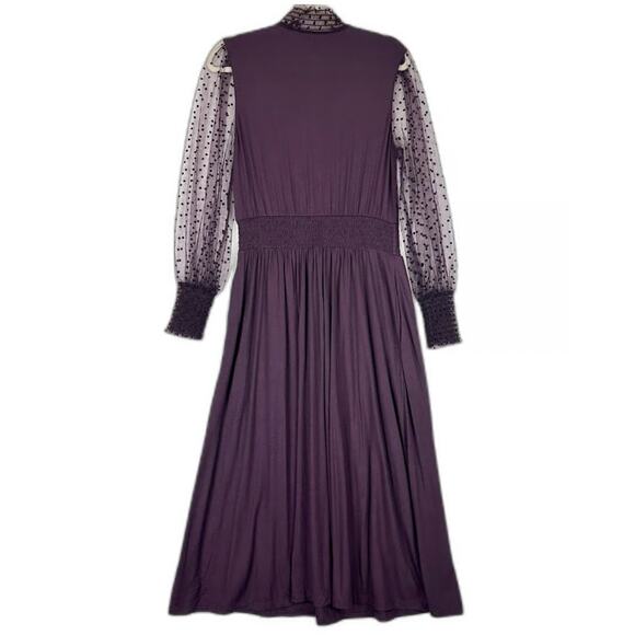 Boden Plum Tulle Sleeve Midi Dress in Fig Size 14 NWT - Picture 16 of 16